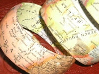 flickr Accents and Petals Vintage Map Bangles